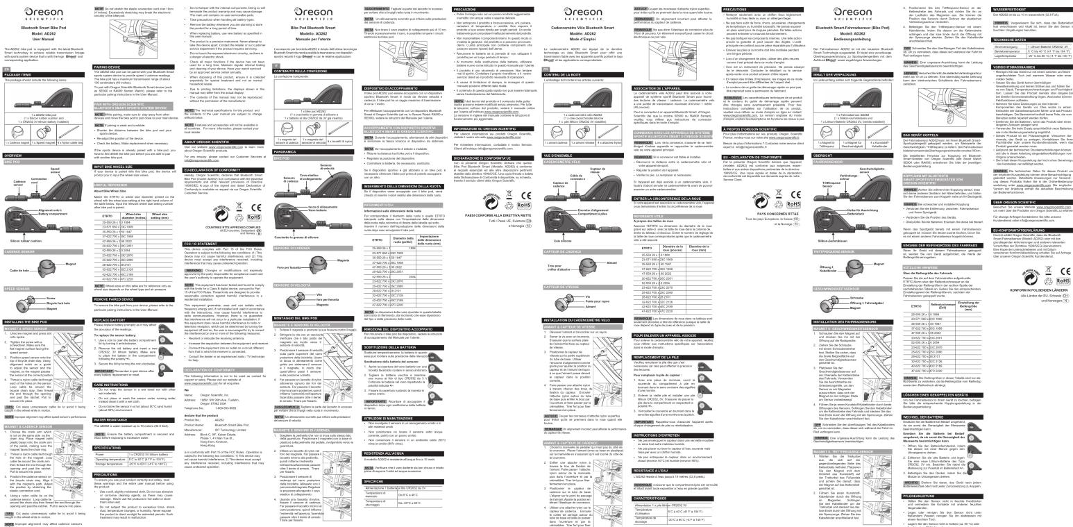 OREGON SCIENTIFIC AD262 - 1