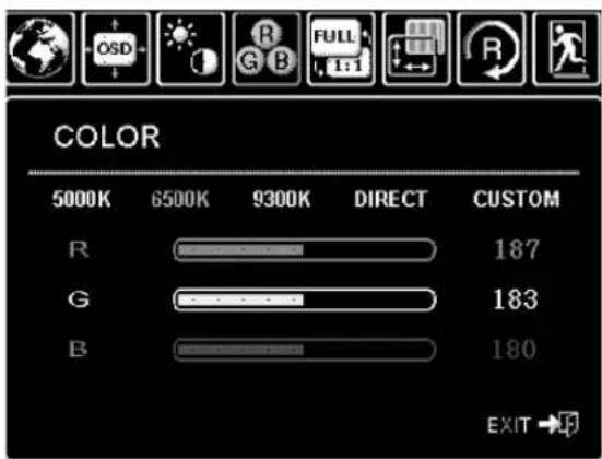 WACOM PL 900 - ON SCREEN DISPLAY (OSD) SETTINGS - 5