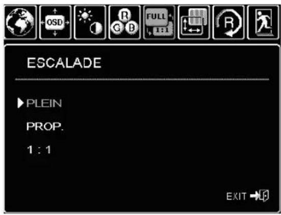 WACOM PL 900 - PARAMÉTRES DE L'AFFICHAGE À L'ÉCRAN (OSD) - 6
