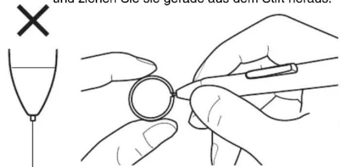 WACOM PL 900 - So entfernen Sie diealte Spitze: - 1