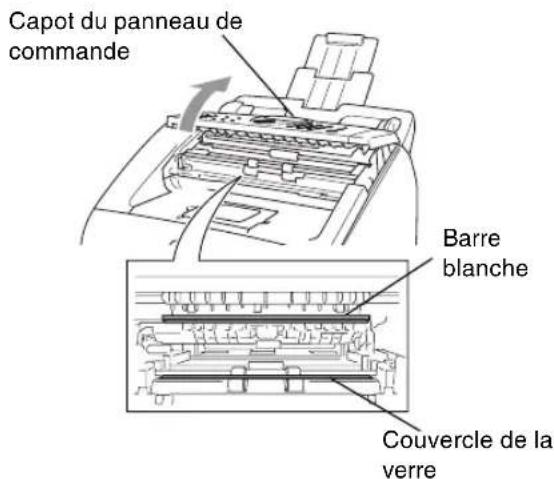 Capot du panneau de commande Barre blanche Couvercle de la verre