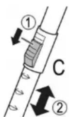 CLATRONIC BS 1286 - Tuyau d'aspiration téléscopique (Fig. C) - 1