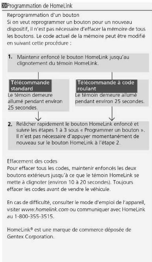 Acura ILX (2018) - Programmation de HomeLink - 4