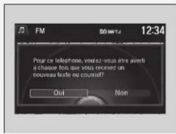 Acura ILX (2018) - Recevoir un message texte/courriel - 1