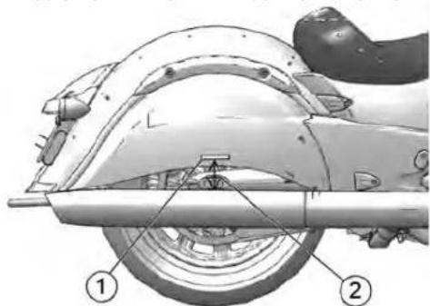Indian Chieftain (2017) - INSPECTION DE LA PRECHARGE DE L'AMORTISSEUR ARRÊRE (NIVEAU DU VÉHICULE) - 1