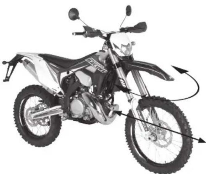 Sherco 300 SER (2017) - CONTRÔLÉ DU JEU DES ROULEMENTS DE DIRECTION - 1