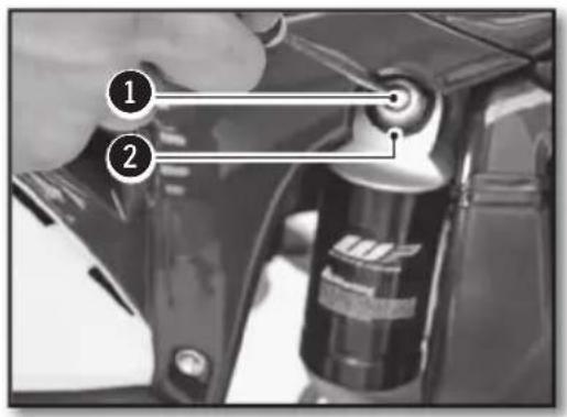 Sherco 300 SER (2017) - ADJUSTING THE REAR SHOCK LOW-SPEED COMPRESSION SETTING - 1