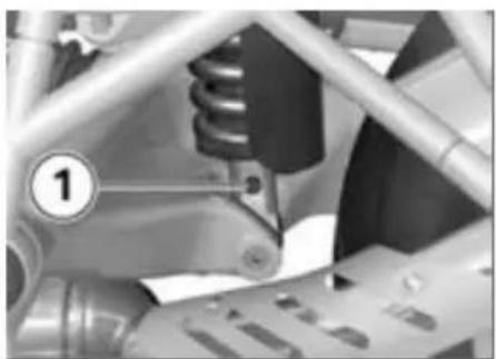 BMW R 1200 GS (2009) - ショックアブソーバーを調整する(リヤホイール) - 1