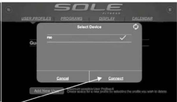 Sole Fitness E98 - Synchronisation de votre apparéil de conditionnement avec l'application: - 2