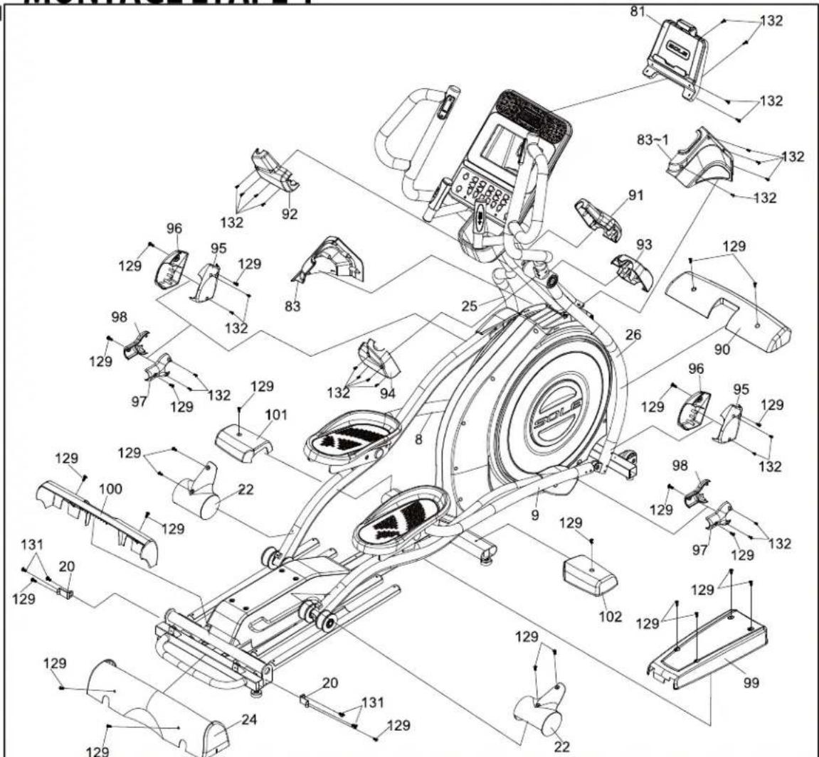Sole Fitness E98 - MONTAGE ÉTAPE 4 - 1
