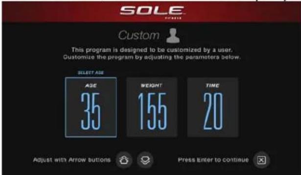Sole Fitness E98 - PROGRAMMATION DE LA CONSOLE - 1