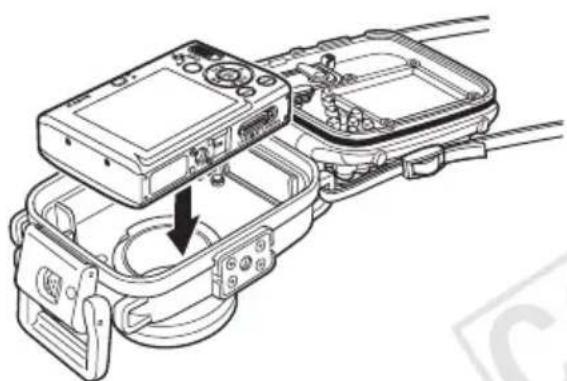 CANON PowerShot SD770 IS - 将相机装入防水套 - 1
