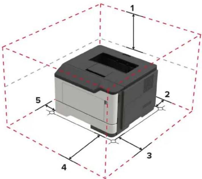 LEXMARK MS421dw - Sélection d'un emplacement pour l'imprimante - 3
