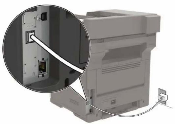 LEXMARK MX321adw - Connexion de l'imprimante à une prise murale non RJ11 - 1