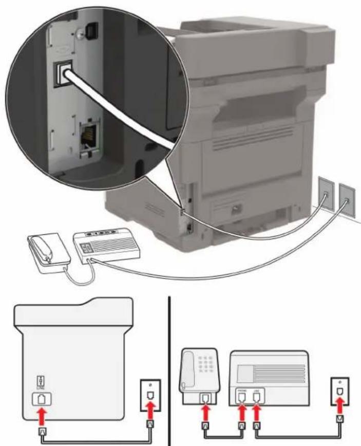 LEXMARK MX321adw - Connecté à différentes prises murales - 1