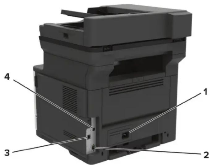 LEXMARK MX321adw - Connexion des cables - 1