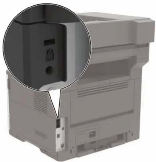 LEXMARK MX321adw - Emplacement du logement de sécurité - 1