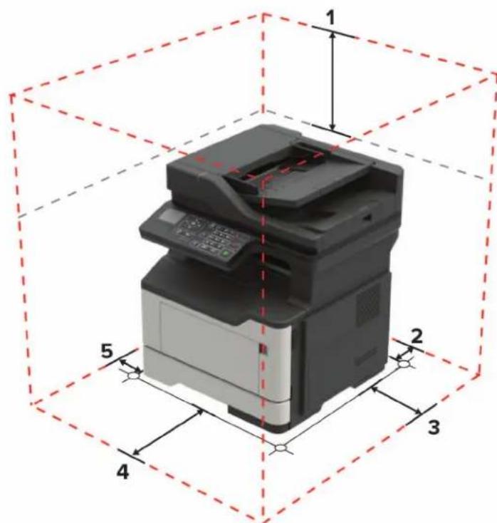 LEXMARK MX321adw - Sélection d'un emplacement pour l'imprimante - 3
