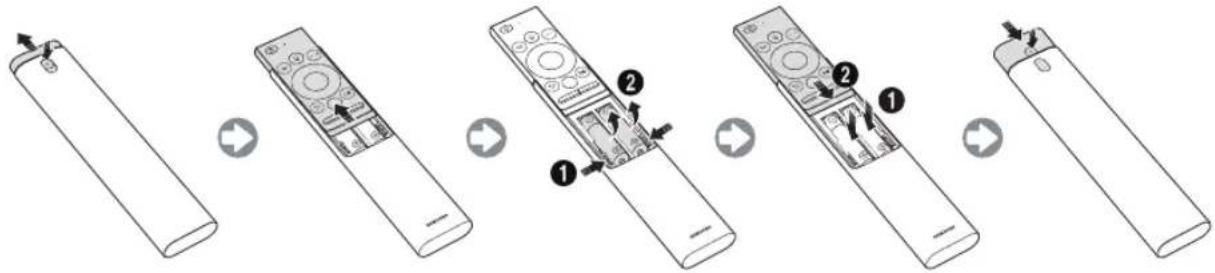 SAMSUNG UE50NU7470 - Installazione delle batterie nel telecomando Samsung Smart Remote - 1