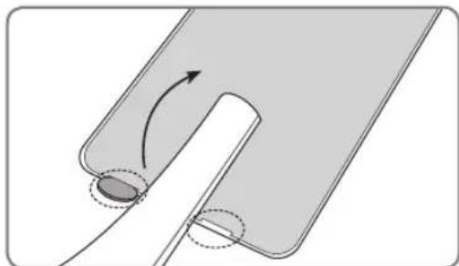 SAMSUNG QE65Q7FNAT - Detaching the Clean back stand cover from the TV - 1