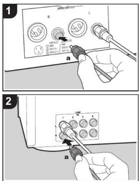 PIONEER N70AE - Connections with an amplifier - 1