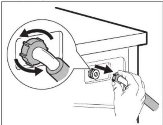 AEG LP5281 - Nettoyage du tuyau d'arrivée d'eau et du filtre de la vanne - 2
