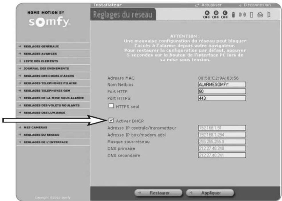 SOMFY 2401130 - Personnaliser l'adresse IP - 1