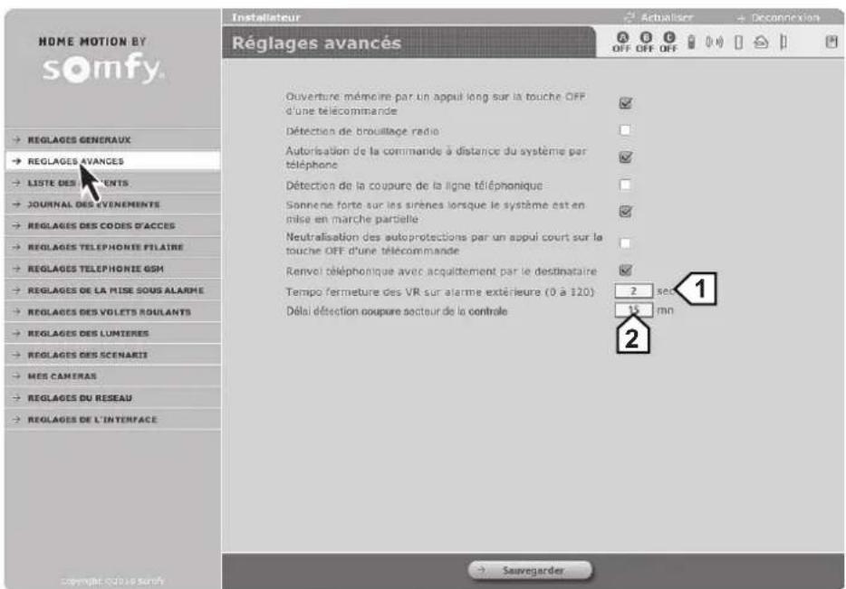 SOMFY 2401130 - Pages écran du menu Installateur - 2