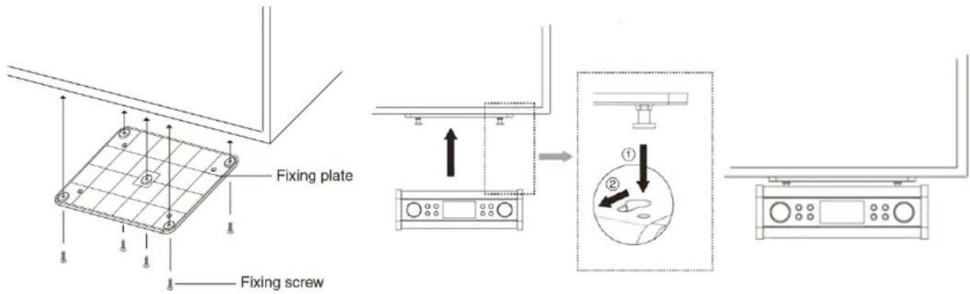TECHNISAT DigitRadio 20 CD - Installing the Unit under a Cupboard - 1