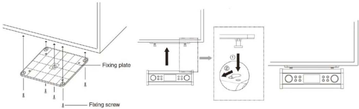 TECHNISAT DigitRadio 20 CD - Installer apparatuset under et skab - 1