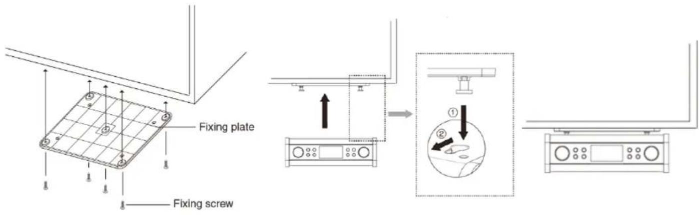 TECHNISAT DigitRadio 20 CD - Instalace pristroje pod kuchynskou skrǐnku - 1