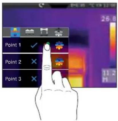 Laserliner ThermoCameraVision XP - Points de mesure / Fonction - 1