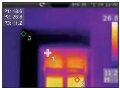 Laserliner ThermoCameraVision XP - Points de mesure / Symboles - 2