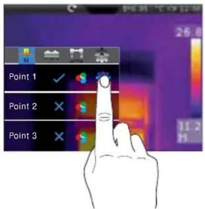 Laserliner ThermoCameraVision XP - Points de mesure / Paramètres - 2