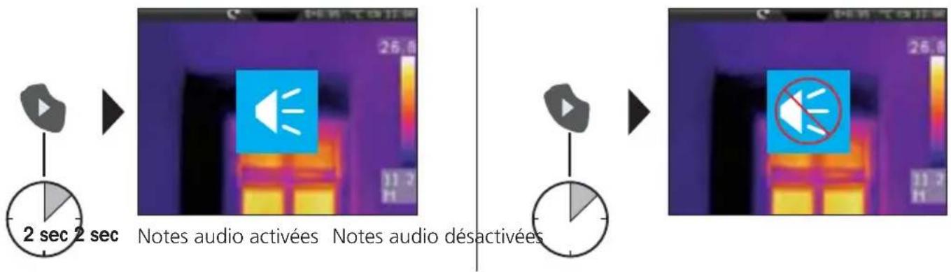 Laserliner ThermoCameraVision XP - Activer / Désactiver la fonction de notes audio - 1