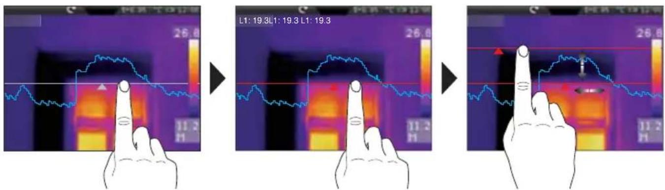 Laserliner ThermoCameraVision XP - Mesure horizontale des lignes / Déplacement manuel - 2