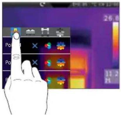 Laserliner ThermoCameraVision XP - Activer/Désactiver les points de mesure - 2