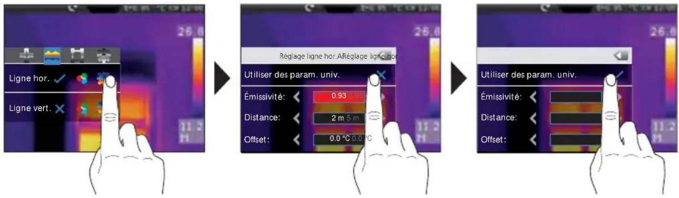 Laserliner ThermoCameraVision XP - Mesure horizontalde les lignes/Parametes - 2
