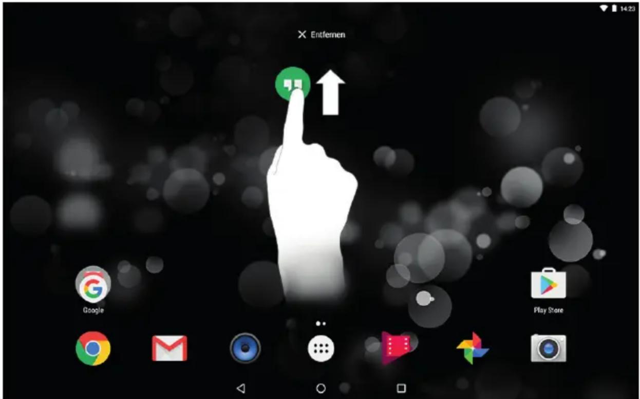 TrekStor Primetab P10 - Suppression de raccourcis vers des applications et des widgets de l'écran de démarrage - 1