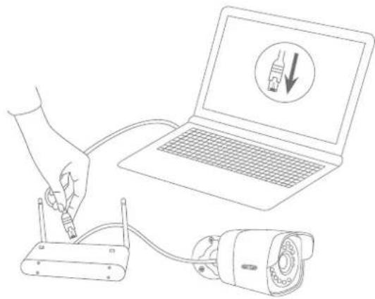 ABUS TVIP42560 - Variante 2: Anschluss der Netzwerkkamera an einen Router/Switch - 1