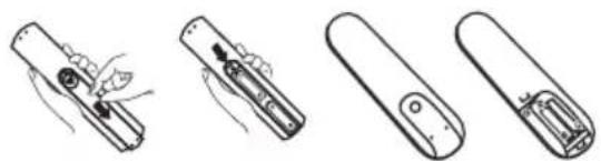 TESLA 43S901SUS - Installer lapile de la telecommande - 1