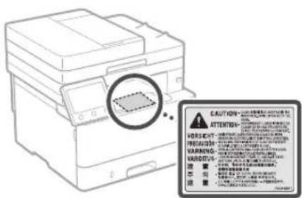 CANON iSENSYS MF426dw - Etykietazinformacjamioklasiebezpieczenistwalaserowego - 1