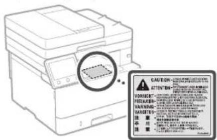CANON iSENSYS MF426dw - Etiqueta de segurarca do laser - 1
