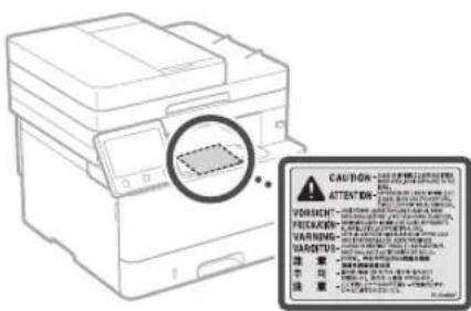 CANON iSENSYS MF426dw - Štitok s informáciami o bezpečnosti pri práci s laserom - 1