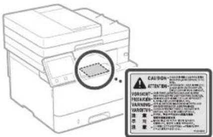 CANON iSENSYS MF426dw - Laserraren segurtasun-etiketa - 1