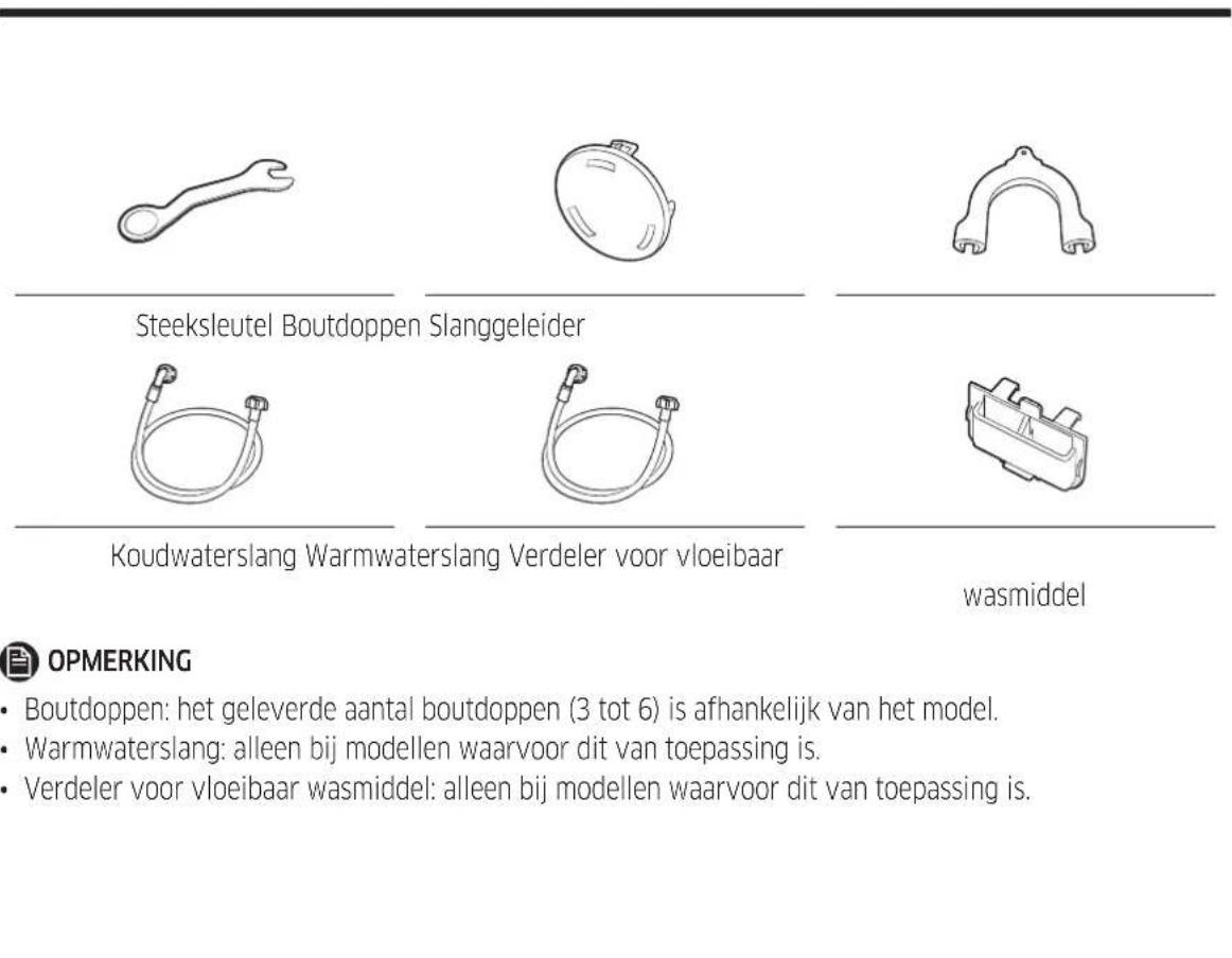 SAMSUNG WW70J5426DW - Wat is er meegeleverd - 2