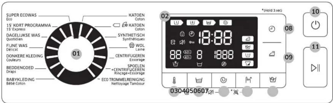 SAMSUNG WW70J5426DW - Bedienfeld - 2