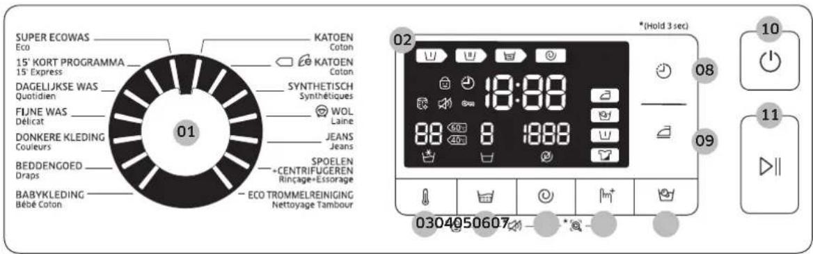 SAMSUNG WW70J5426DW - Bedienfeld - 1