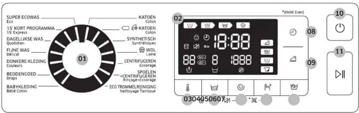 SAMSUNG WW70J5426DW - Panneau de commande - 2