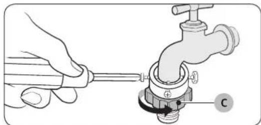 SAMSUNG WW70J5426DW - SCHRITT 4 Frischwasserschlauch anschlieben - 5